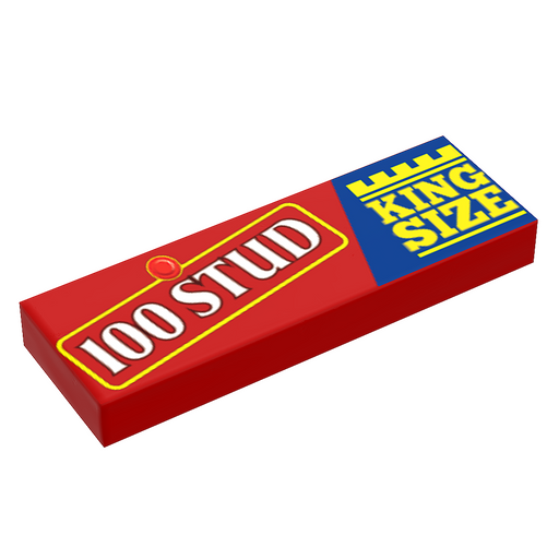 100 Stud Candy (King Size) Printed 1x3 Tile (LEGO) - Premium  - Just $1.50! Shop now at Retro Gaming of Denver