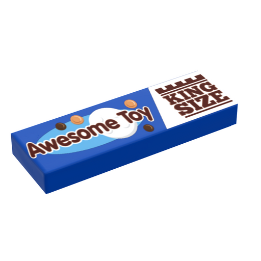 King Size Awesome Toy Printed 1x3 Tile (LEGO) - Premium  - Just $1.50! Shop now at Retro Gaming of Denver