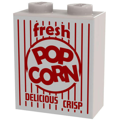 Fresh Popcorn Box for Minifigs, using LEGO parts (LEGO) - Premium Custom Printed - Just $2.50! Shop now at Retro Gaming of Denver