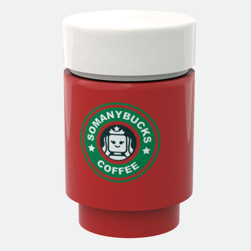 Somanybucks Christmas Coffee Cup for Minifigs made using LEGO parts - B3 Customs - Just $2! Shop now at Retro Gaming of Denver