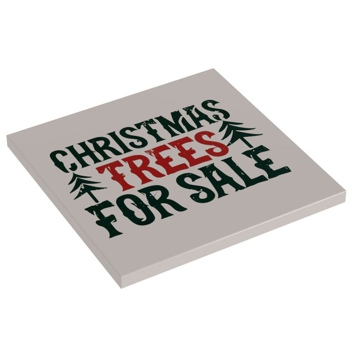 Christmas Trees for Sale Sign (6x6 Tile), made using LEGO parts (LEGO) - Just $7.99! Shop now at Retro Gaming of Denver