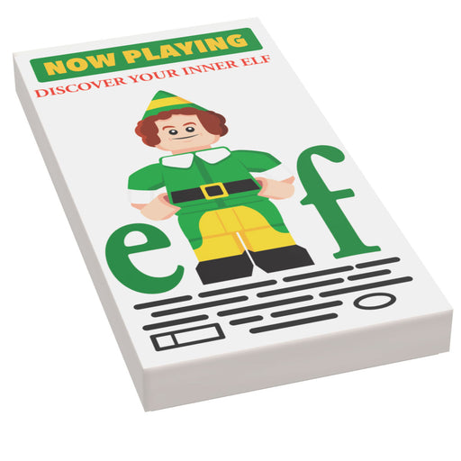 ELF Now Playing Movie Poster 2x4 Tile (LEGO) - Premium  - Just $3! Shop now at Retro Gaming of Denver