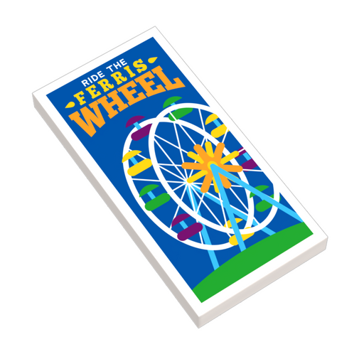 Ferris Wheel Amusement Park Poster (2x4 Tile) (LEGO) - Premium  - Just $3! Shop now at Retro Gaming of Denver