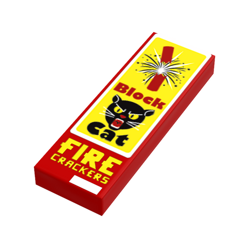 Firecrackers Block Cat Minifig Fireworks, 4th of July (LEGO) - Premium Custom Printed - Just $1.50! Shop now at Retro Gaming of Denver
