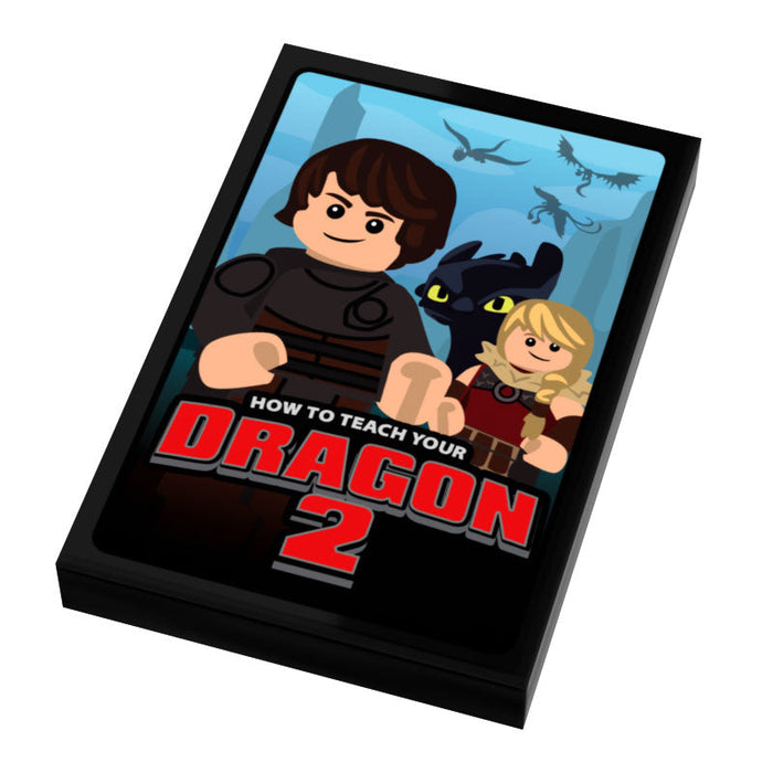 How To Teach A Dragon II Movie Cover (2x3 Tile) made using LEGO parts - Just $2! Shop now at Retro Gaming of Denver