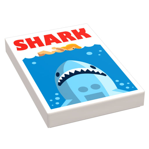 Shark Movie Cover (2x3 Tile) - B3 Customs using LEGO parts - Premium  - Just $2! Shop now at Retro Gaming of Denver