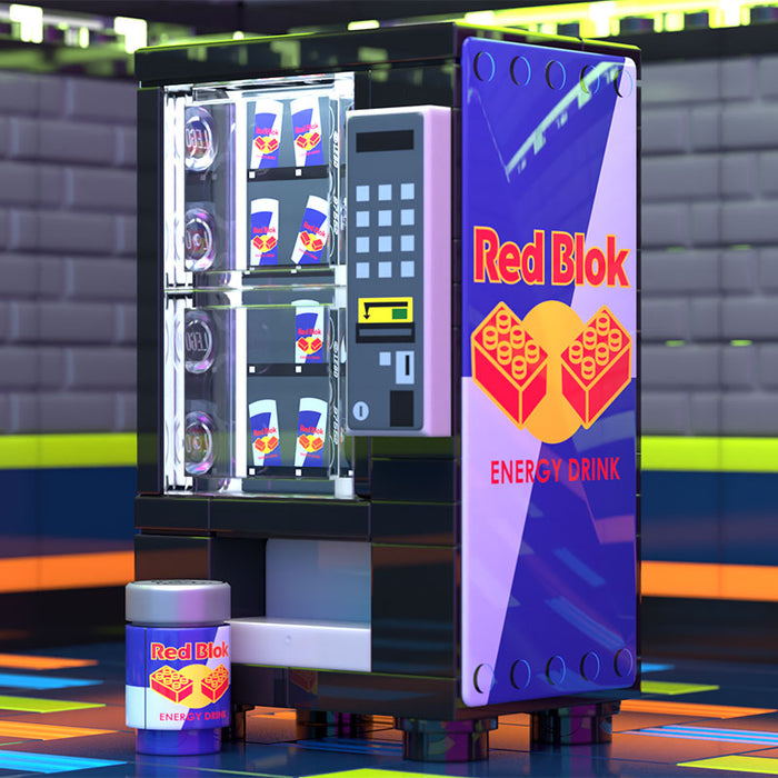 Red Brick Energy Drink Vending Machine made using LEGO parts - B3 Customs - Just $19.99! Shop now at Retro Gaming of Denver