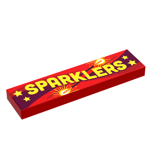 Sparklers for Minifig Fireworks (1x4 Tile), 4th of July (LEGO) - Premium Custom Printed - Just $2! Shop now at Retro Gaming of Denver