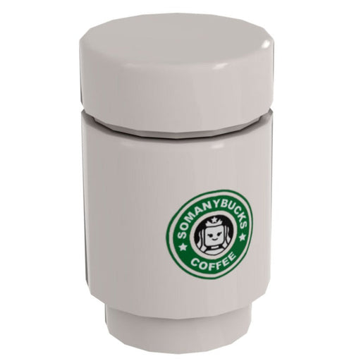 Somanybucks Coffee Cup for Minifigs - B3 Customs - Premium Custom Printed - Just $2! Shop now at Retro Gaming of Denver
