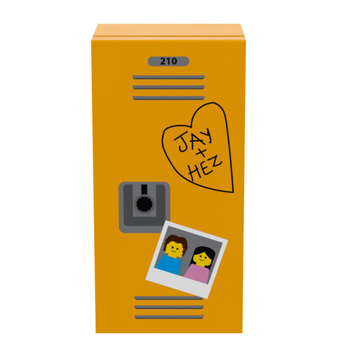High School Locker (Sweetheart) for Minifigs made using LEGO parts - B3 Customs - Premium  - Just $3! Shop now at Retro Gaming of Denver