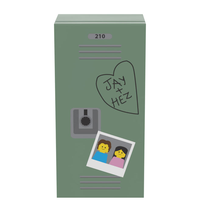 High School Locker (Sweetheart) for Minifigs made using LEGO parts (LEGO) - Premium  - Just $3! Shop now at Retro Gaming of Denver
