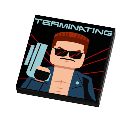 Terminating Movie Cover (2x2 Tile) (LEGO) - Premium  - Just $2! Shop now at Retro Gaming of Denver