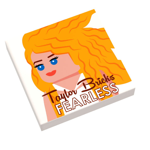 Taylor Bricks Fearless Music Album Cover (2x2 Tile) made using LEGO parts - B3 Customs - Premium Custom Printed - Just $1.50! Shop now at Retro Gaming of Denver