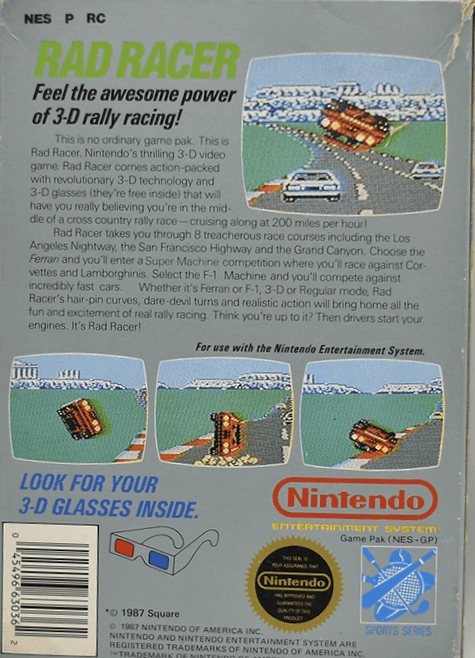 Rad Racer (Daytime Variant Box) (Nintendo NES) - for just $0! 
