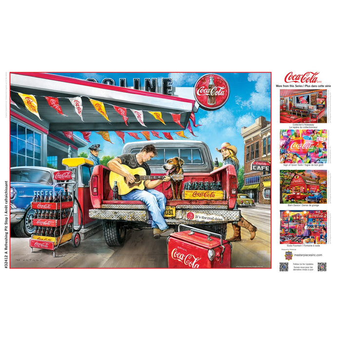 Coca-Cola - A Refreshing Pit Stop 300 Piece EZ Grip Jigsaw Puzzle - Just $14.99! Shop now at Retro Gaming of Denver