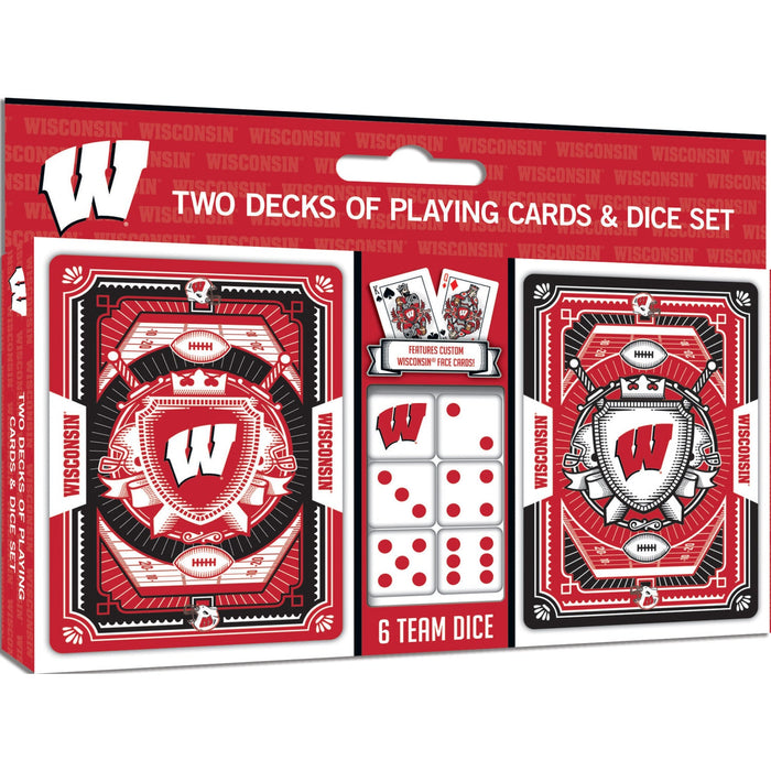 Wisconsin Badgers - 2-Pack Playing Cards & Dice Set - Just $19.99! Shop now at Retro Gaming of Denver