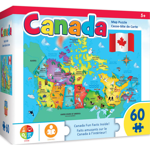 Explorers - Canada Map 60 Piece Jigsaw Puzzle - Just $9.99! Shop now at Retro Gaming of Denver