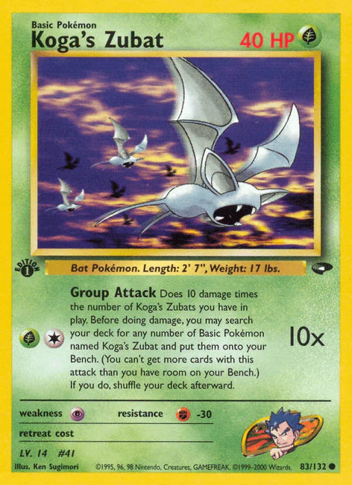 Koga's Zubat (83/132) [Gym Challenge 1st Edition] - for just $0.40! 