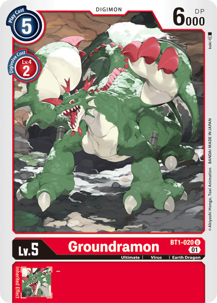 Groundramon [BT1-020] (Alternative Art) [Starter Deck: Gallantmon] - Just $0.09! Shop now at Retro Gaming of Denver