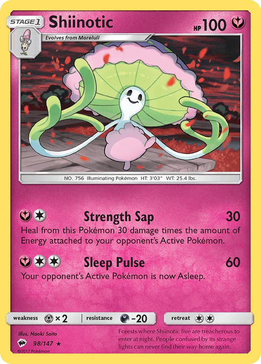 Shiinotic (98/147) [Sun & Moon: Burning Shadows] - for just $0.15! 