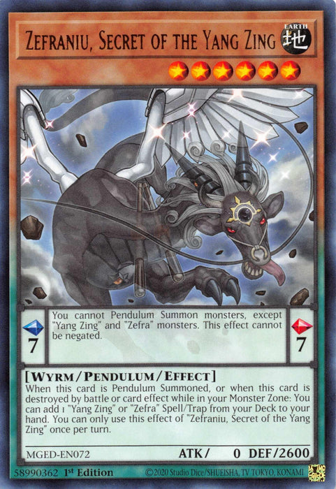Zefraniu, Secret of the Yang Zing [MGED-EN072] Rare - for just $0.10! 