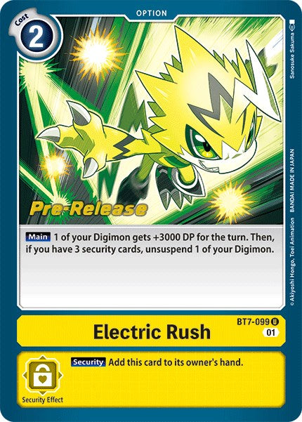 Electric Rush [BT7-099] [Next Adventure Pre-Release Cards] - Just $0.35! Shop now at Retro Gaming of Denver