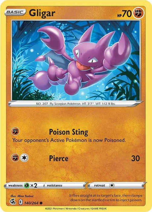 Gligar (140/264) [Sword & Shield: Fusion Strike] - for just $0.10! 