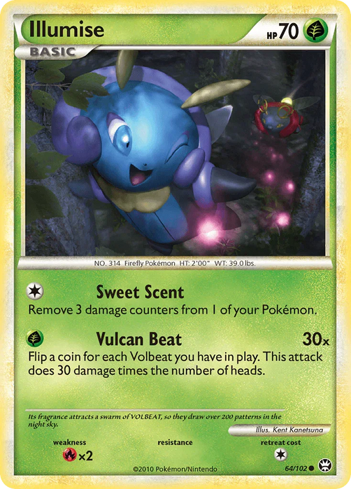 Illumise (64/102) [HeartGold & SoulSilver: Triumphant] - for just $0.15! 