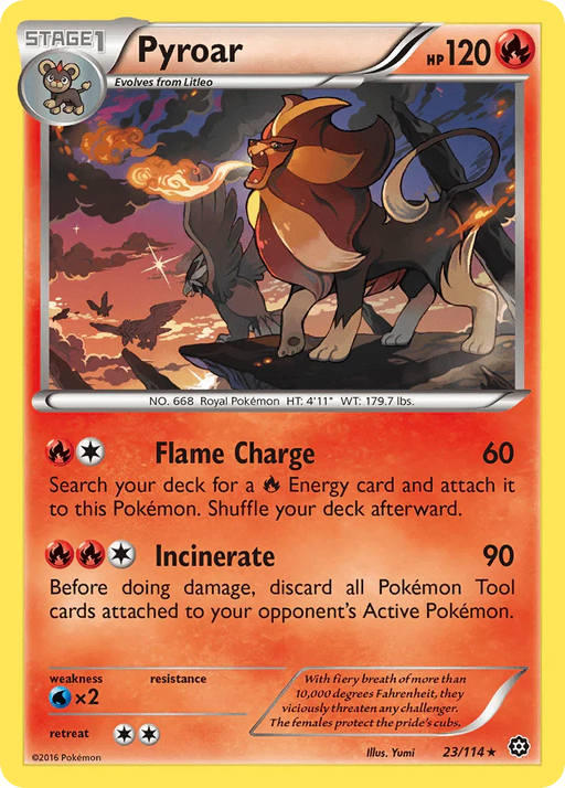 Pyroar (23/114) [XY: Steam Siege] - for just $0.15! 