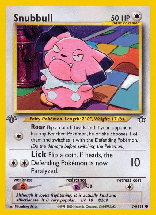 Snubbull (74/111) [Neo Genesis 1st Edition] - for just $0.35! 