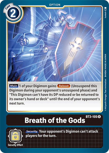 Breath of the Gods [BT3-105] [Release Special Booster Ver.1.5] - Just $0.09! Shop now at Retro Gaming of Denver