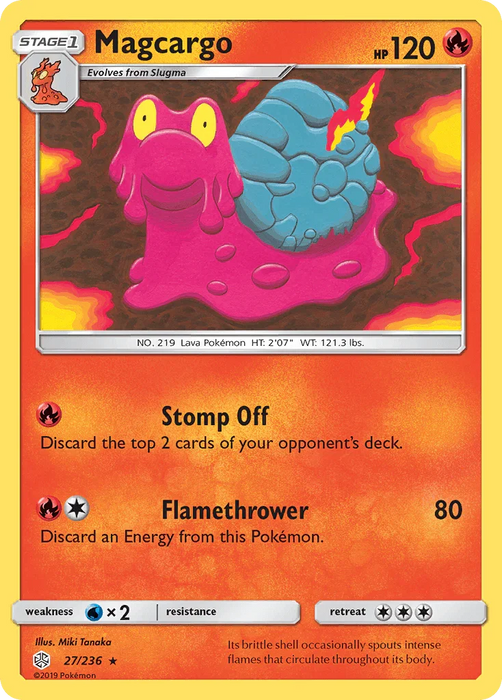 Magcargo (27/236) [Sun & Moon: Cosmic Eclipse] - for just $0.15! 