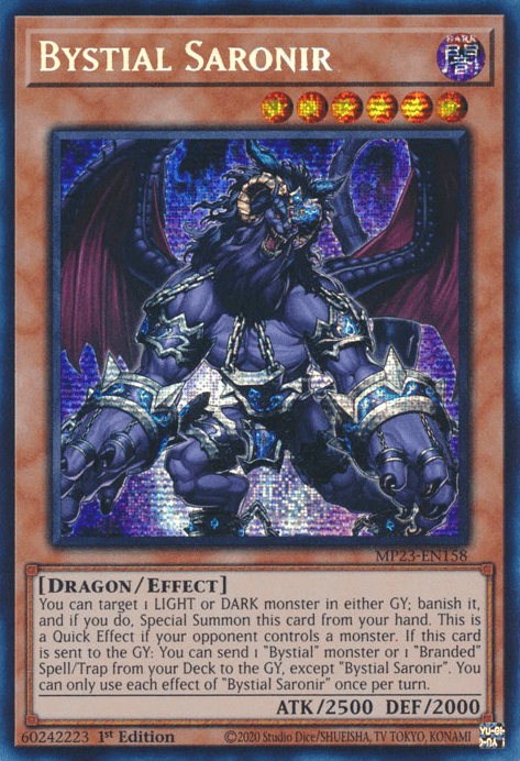Bystial Saronir [MP23-EN158] Prismatic Secret Rare - for just $1.60! 