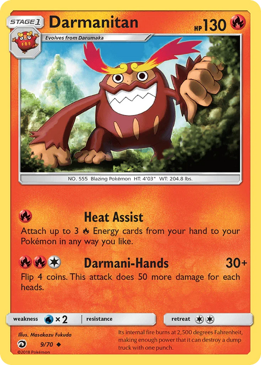 Darmanitan (9/70) [Sun & Moon: Dragon Majesty] - for just $0.10! 