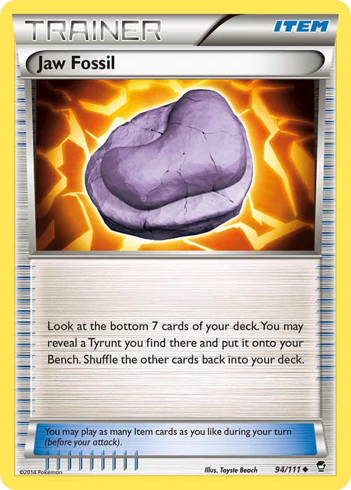 Jaw Fossil (94/111) [XY: Furious Fists] - for just $0.15! 