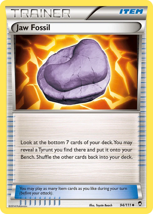 Jaw Fossil (94/111) [XY: Furious Fists] - for just $0.15! 
