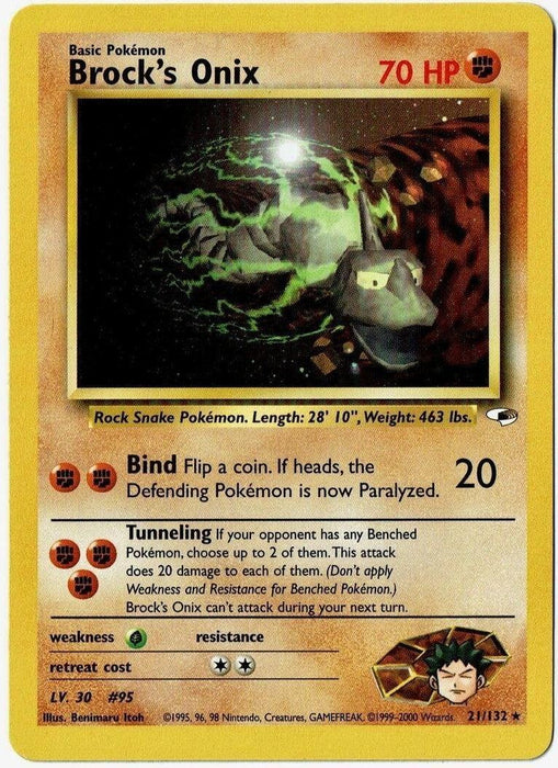 Brock's Onix (21/132) [Gym Heroes Unlimited] - for just $3.45! 