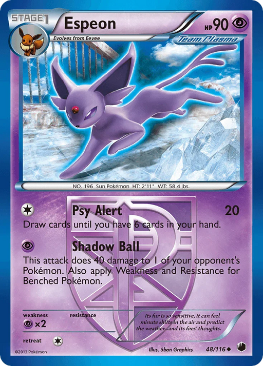 Espeon (48/116) [Black & White: Plasma Freeze] - for just $2.30! 