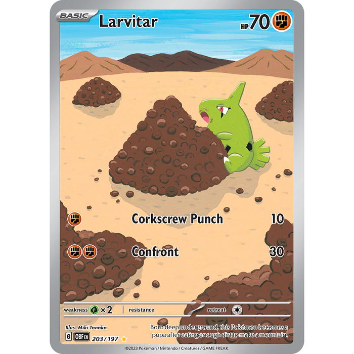 Larvitar (203/197) [Scarlet & Violet: Obsidian Flames] - Just $1.15! Shop now at Retro Gaming of Denver