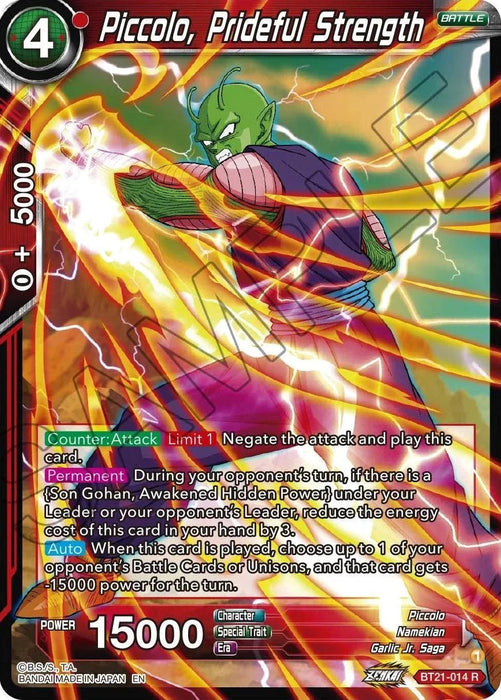 Piccolo, Prideful Strength (BT21-014) [Wild Resurgence] - for just $0.10! 