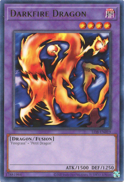 Darkfire Dragon (25th Anniversary) [LOB-EN019] Rare - for just $1.40! 