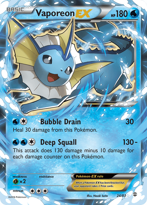 Vaporeon EX (24/83) [XY: Generations] - for just $7.45! 