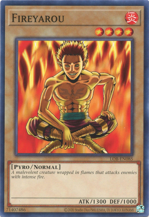 Fireyarou (25th Anniversary) [LOB-EN085] Common - for just $0.10! 