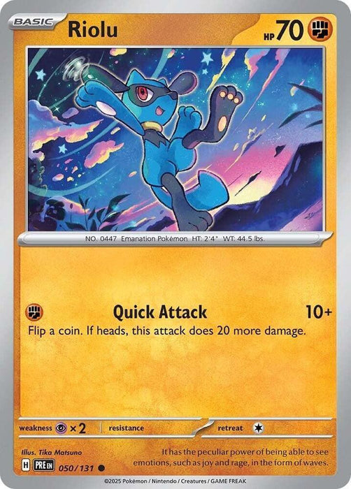 Riolu (050/131) [Scarlet & Violet: Prismatic Evolutions] - for just $0.10! 