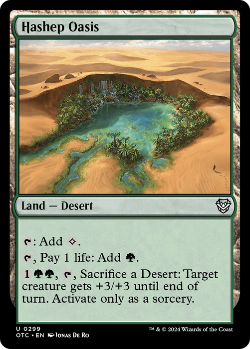 Hashep Oasis (OTC-299) - Outlaws of Thunder Junction Commander - for just $0.05! 