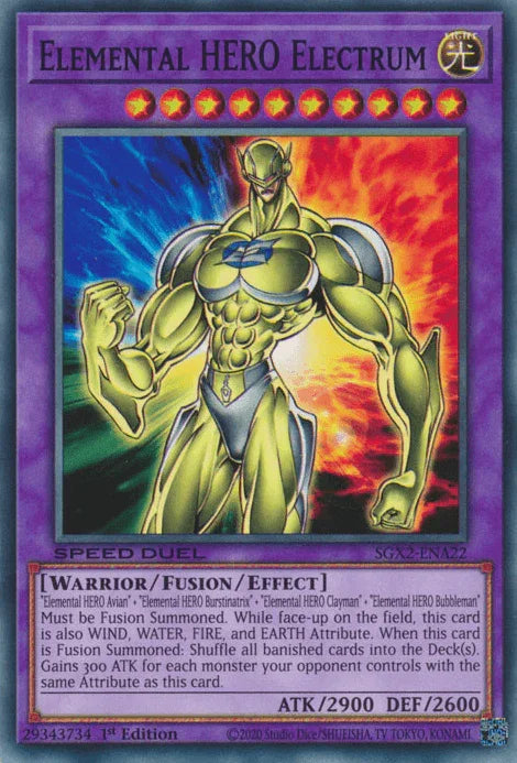 Elemental HERO Electrum [SGX2-ENA22] Common - for just $0.10! 