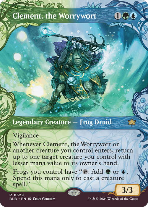 Clement, the Worrywort (BLB-329) - Bloomburrow: (Showcase) (Borderless) - for just $0.15! 