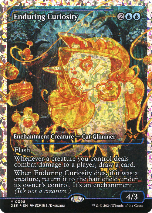 Enduring Curiosity (DSK-398) - Duskmourn: House of Horror: (Showcase) Foil - for just $55.22! 