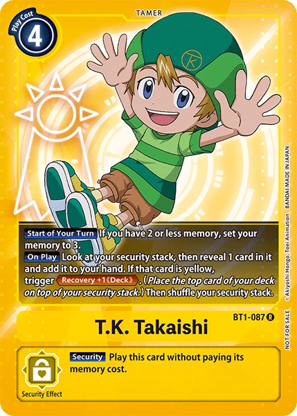 T.K. Takaishi [BT1-087] (Official Tournament Pack Vol.3) [Release Special Booster Promos] - Just $0.85! Shop now at Retro Gaming of Denver