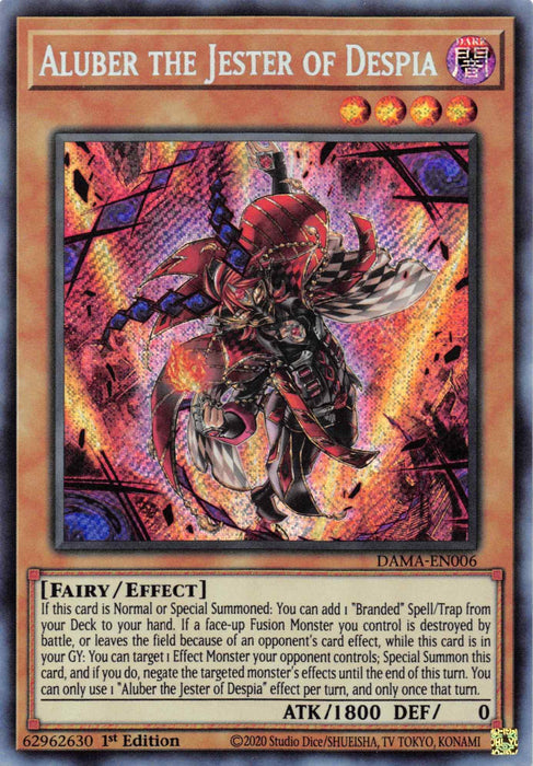 Aluber the Jester of Despia [DAMA-EN006] Secret Rare - for just $0.90! 